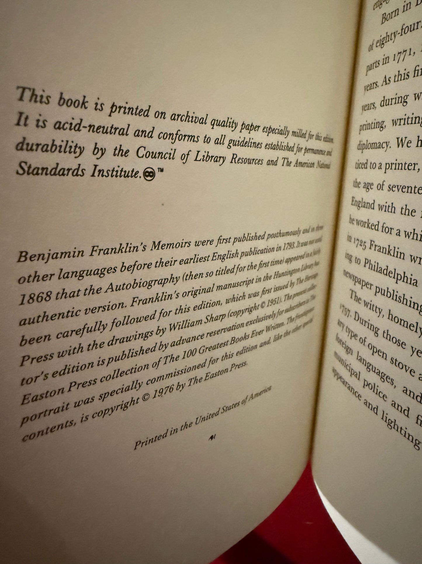 The Autobiography of Benjamin Franklin (Easton) Good