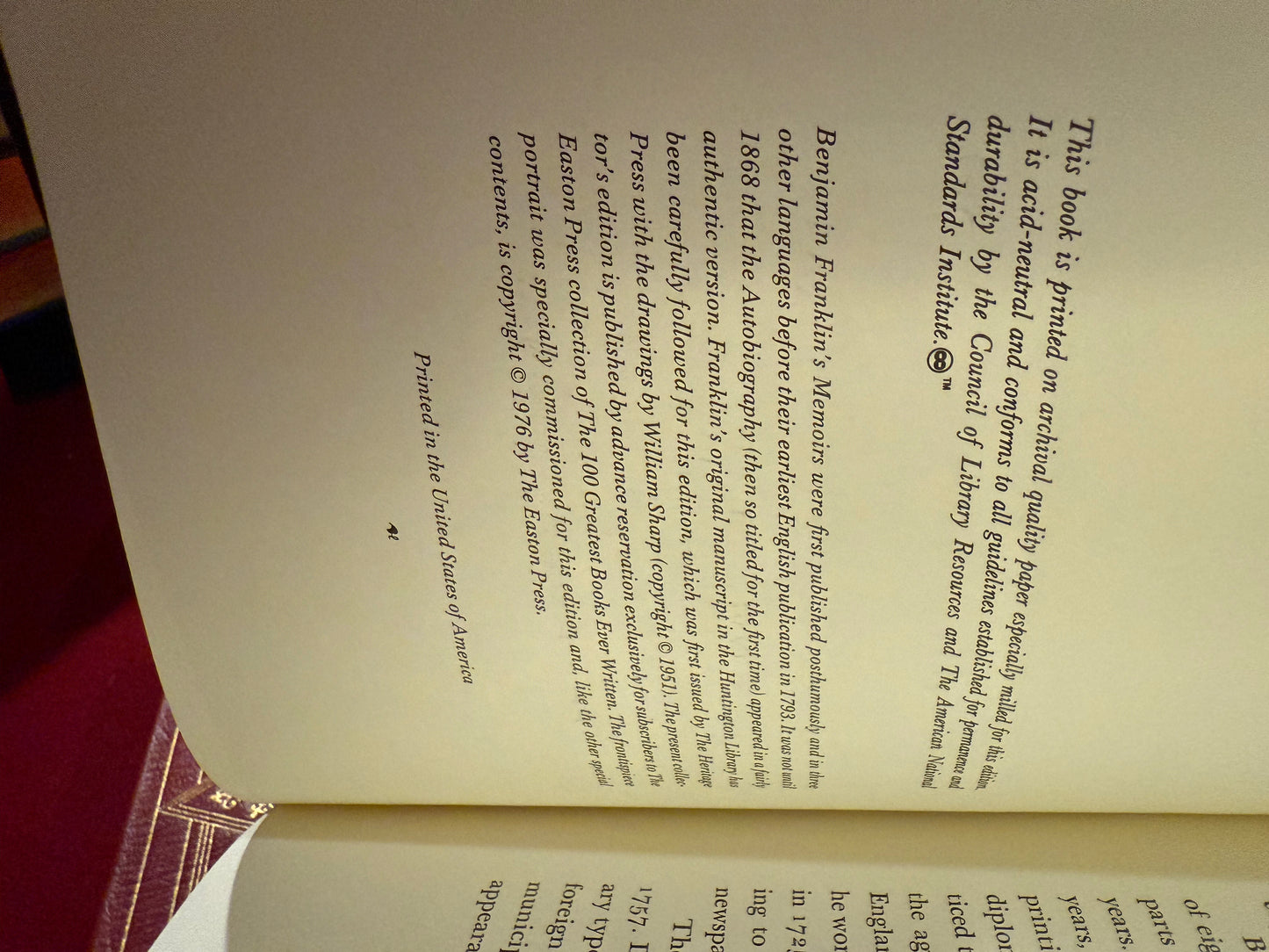 The Autobiography of Benjamin Franklin (Easton) Good 2
